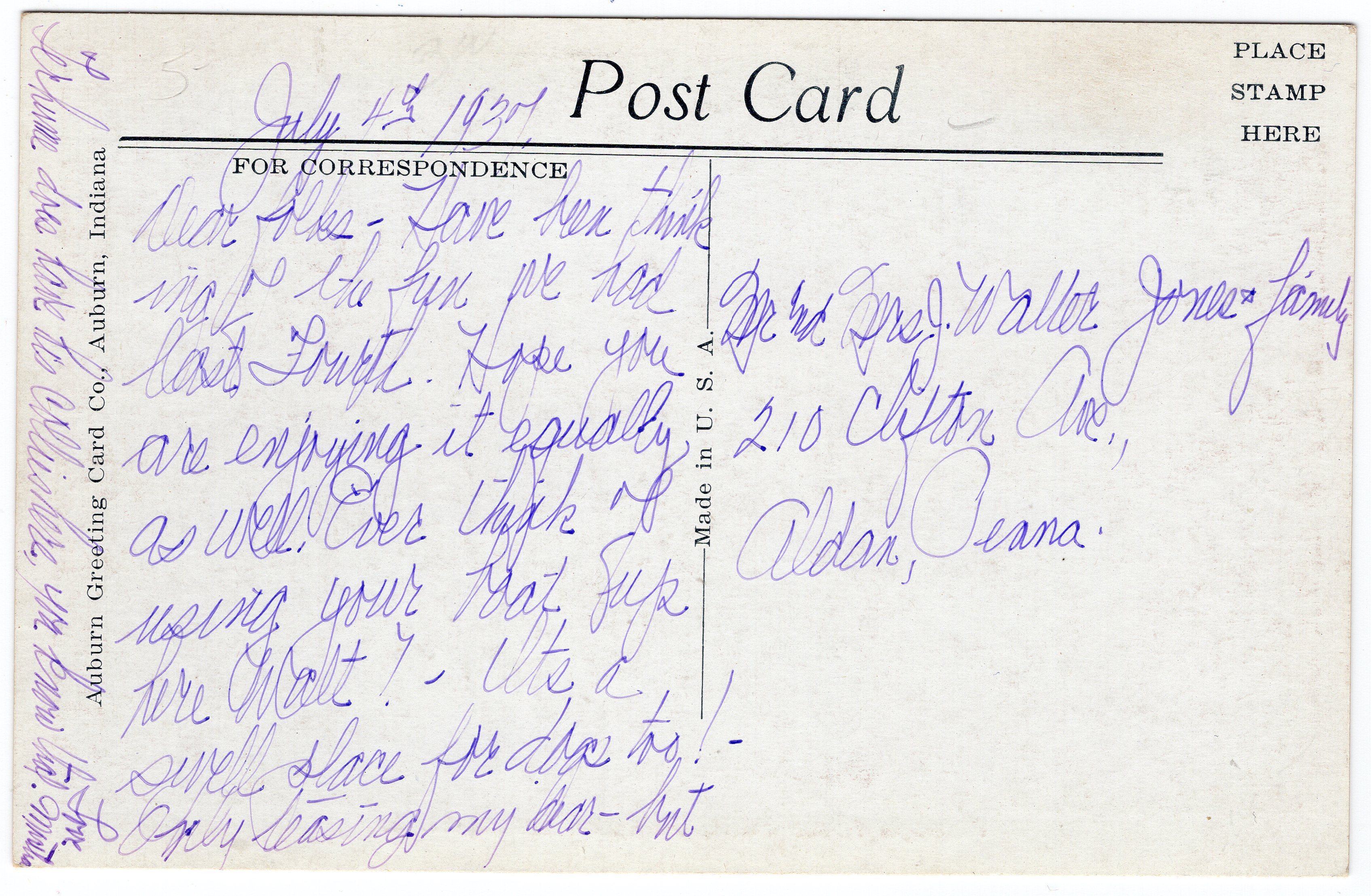 Postcard 025 Back